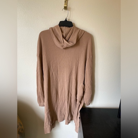 The Good Alma Women’s Waffle Tan Cardigan Duster XS Loungewear Beach Leisure Top - Picture 7 of 10